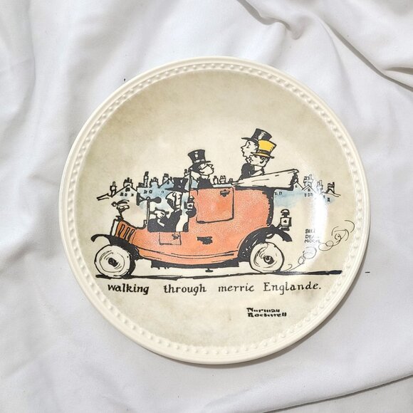 Set Norman Rockwell Collectible Plates Limited Ed Paris Rome Walking England COA - Picture 2 of 9